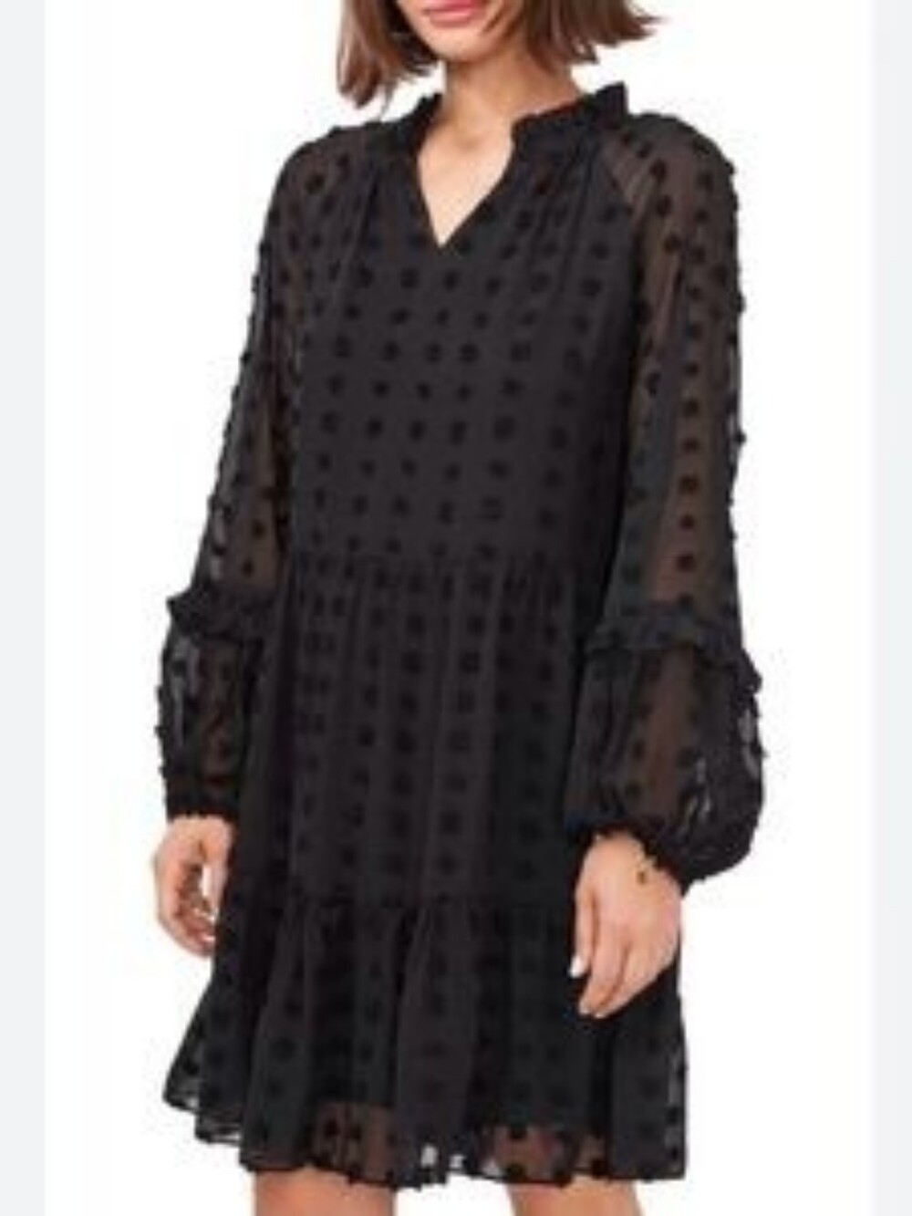 Sam and Jess Long Sleeved Tiered Midi Dress